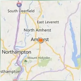 Amherst College Location Map