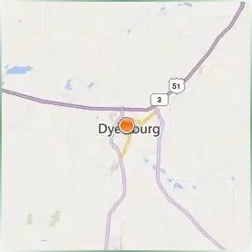 Dyersburg State Community College Location Map