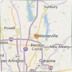 Otterbein University Location Map