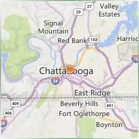 The University of Tennessee Chattanooga Location Map The University of Tennessee Chattanooga Location Map