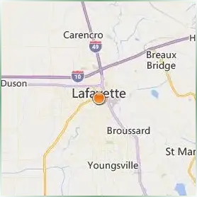 University of Louisiana at Lafayette Location Map