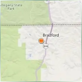 University of Pittsburgh Bradford Location Map University of Pittsburgh Bradford Location Map